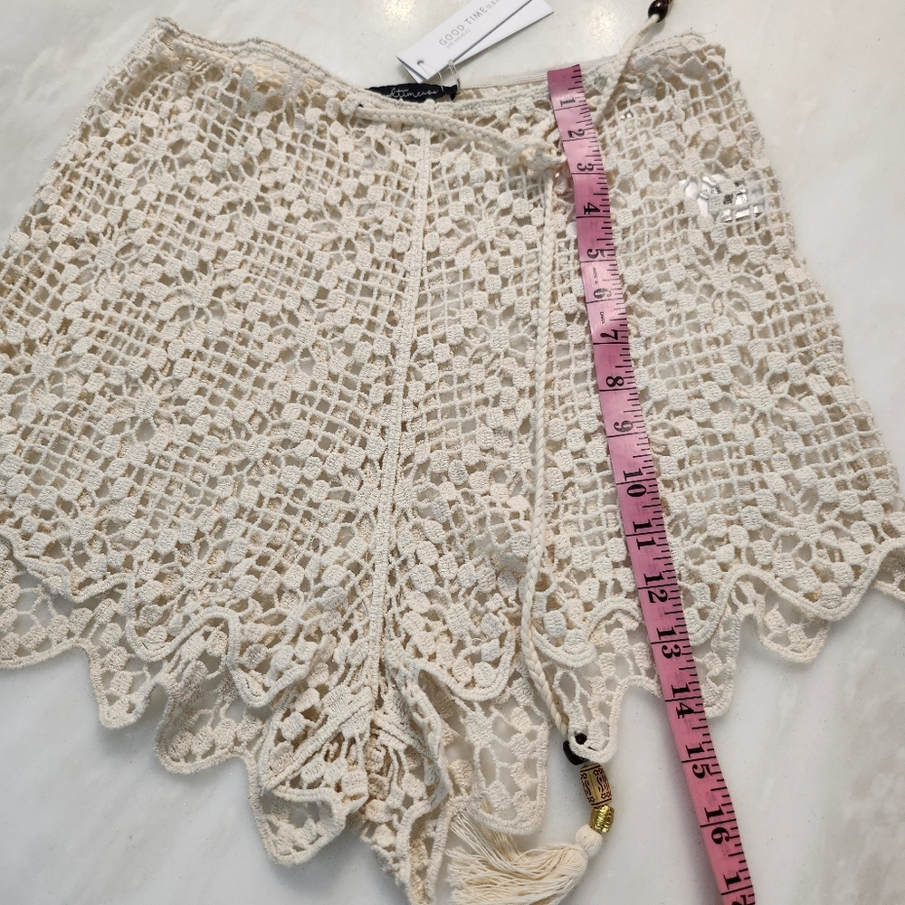 Cream Crochet Women Shorts - Picture 6 of 7